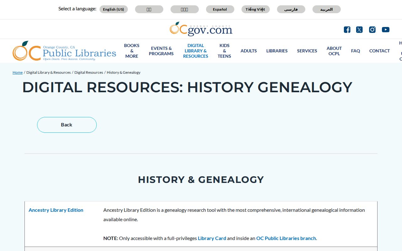 San Clemente people directories Orange County genealogy resources
